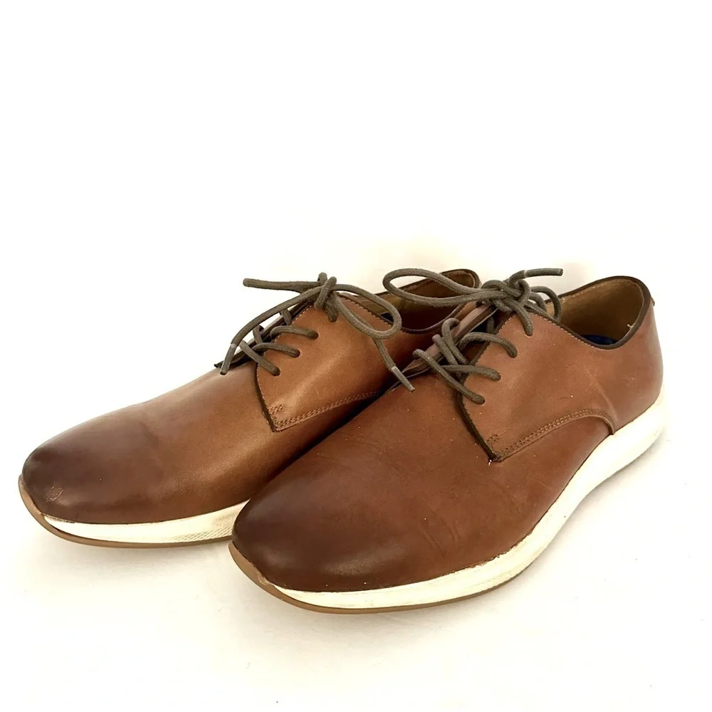 Vince Camuto Eadwine Lace Up Derby Sneakers Men’s Brown Leather Shoe Size 8.5